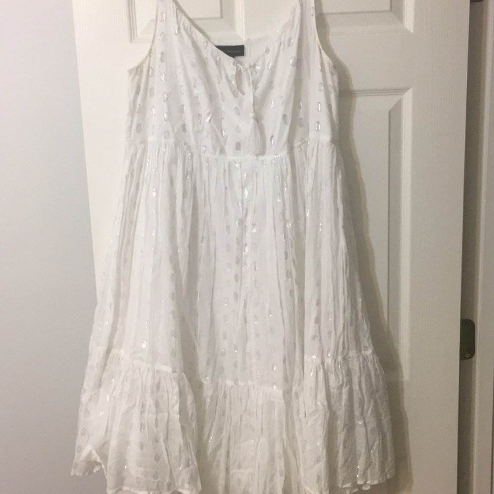 Cute fun white and silver summer dress